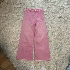 Pink Wide-Leg Zara Jeans